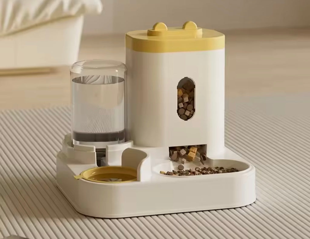 Automatic Feeder Dog Cat Food Bowl With Water Fountain Large Capacity Pet Food Storage Dispenser Container Puppy Pet Accessories